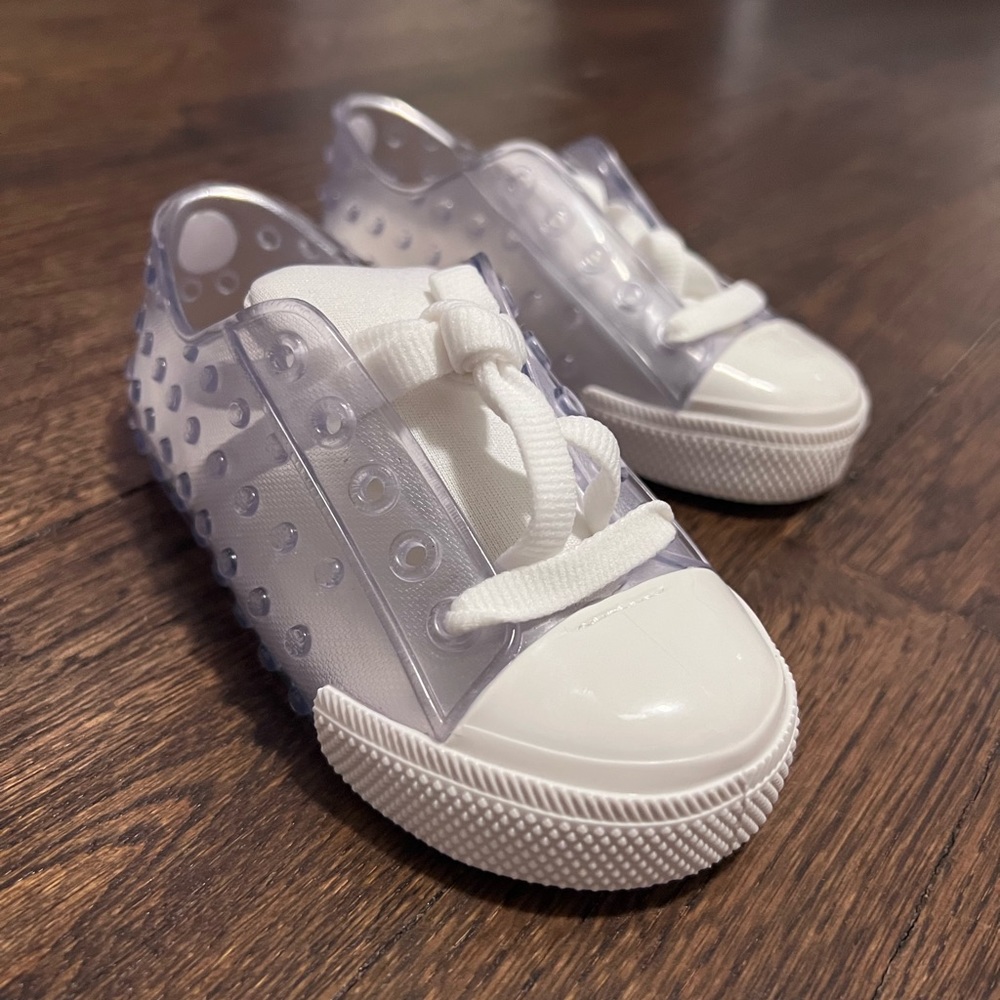 MINI MELISSA clear white jelly sneakers shoes US 9